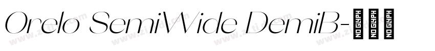 Orelo SemiWide DemiB字体转换
